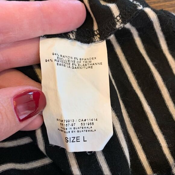 A Pea In The Pod Striped Batwing Sleeve Tie Dress Size Large - Picture 8 of 10